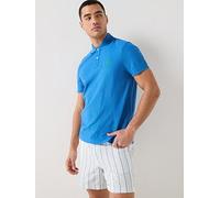 Tommy Hilfiger Mono Script Logo Regular Fit Polo Shirt, Blue, Size S, Men Blue