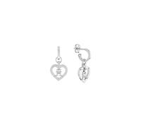 Tommy Hilfiger Monogram Heart Earrings Stainless Steel 2780923 - Woman Silver