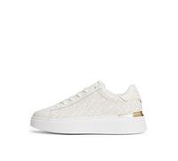 Tommy Hilfiger Monogram Platform Trainers - White, Beige, Size 40, Women Beige