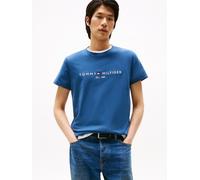 Tommy Hilfiger MSW Logo Embroidery Slim T-Shirt - Aegean Sea