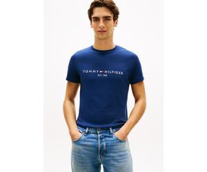 Tommy Hilfiger MSW Logo Embroidery Slim T-Shirt - Carbon Navy