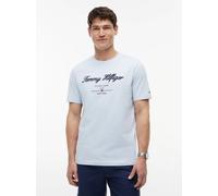 Tommy Hilfiger MSW Textured Logo Jersey T-Shirt - Breezy Blue