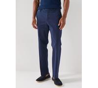 Tommy Hilfiger New York Collection Cotton Garment Dyed Smart Trousers, Navy, Size 30, Inside Leg Regular, Men Navy