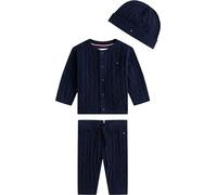 Tommy Hilfiger Newborn CABLE SET PANT + TOP W/BEANIE KN0KN02160 BLUE (Dark Night Navy) 3 Month