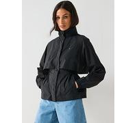Tommy Hilfiger Women's UL NYLON PACKABLE WINDBREAKER WW0WW46444 Windbreaker Jacket, Black (Black), XL