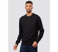 Tommy Hilfiger Organic Cotton Cashmere Mens Crew Sweater - Black - Size Large
