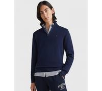 Tommy Hilfiger Pima Org Ctn Mock Half Zip Sweater Blue XL Men