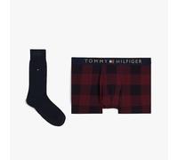 Tommy Hilfiger ORIGINAL Mens Trunk & Sock Gift Set Buffalo Check - Multicolour - Size Large
