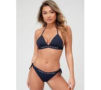 Tommy Hilfiger Original Triangle Fixed Bikini Top, Navy, Size Xs, Women Navy