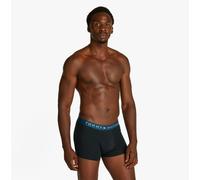 Tommy Hilfiger Men’s 3 Pack Trunks with Logo Waistband, Multicolor (Dp Indgo/Brzzy Blu/Blu Hth), M