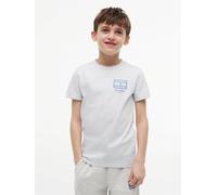 Tommy Hilfiger Outline Flag Logo Jersey T-Shirt, Grey, Size 8 Years Grey