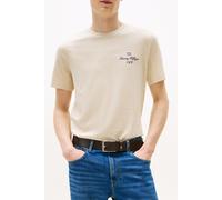 Tommy Hilfiger Outline Flag Script Classic Fit T-shirt Ecru size L | Basic T-Shirts Outlet | Men | Brown L