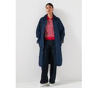 Tommy Hilfiger Flag Quiltred Padded Coat Blue M Woman