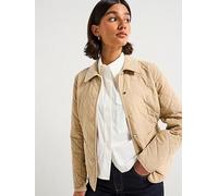 Tommy Hilfiger Padded Quilted Slim Coat - Beige, Grey, Size Xs, Women Grey