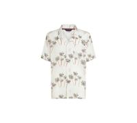 Tommy Hilfiger Palm Tree Bowling Shirt, Ivory Silk - Large