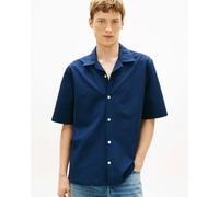 Tommy Hilfiger Performance Seersucker Mens Short Sleeve Shirt - Carbon Navy/Black Stripe - Carbon Navy/Black Stripe - XL