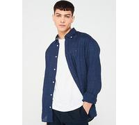 Tommy Hilfiger Pigment Dyed Regular Fit Shirt - Navy, Navy, Size M, Men Navy