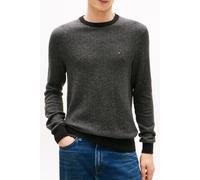 Tommy Hilfiger Pima Cotton Cashmere Herringbone Black/medium Grey Heather size S | Sweaters Outlet | Men | Black S