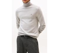 Tommy Hilfiger Pima Cotton Cashmere Herringbone Light Grey Heather/ivory Pe size XXL | Turtlenecks Outlet | Men | Gray XXL