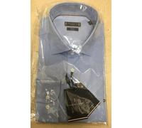 Tommy Hilfiger Poplin Shirt Long Sleeve Tailored Flex Slim £85 BNWT Blue or Navy