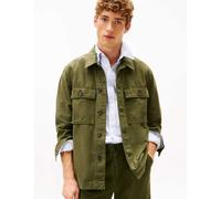 Tommy Hilfiger Pure Cotton Garment Dyed Utility Shacket Khaki