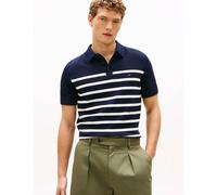 Tommy Hilfiger Pure Cotton Knitted Polo Shirt Navy Mix