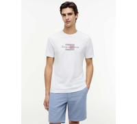 Tommy Hilfiger Pure Cotton Script Flag Crew Neck T-Shirt White