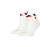 Tommy Hilfiger Quarter Socks, White, 35/38 (Pack of 2)