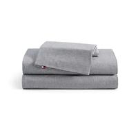 Tommy Hilfiger® - Queen Sheet Set, Cotton Chambray Bedding with Matching Pillowcase, Lightweight Weave, Subtle Textured Bed Sheets (Navy)