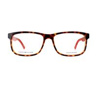 Tommy Hilfiger Rectangle Mens Havana Orange Glasses - Brown - One Size