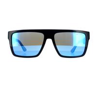 Tommy Hilfiger Rectangle Mens Matte Blue Mirror Sunglasses - One Size