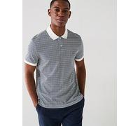 Tommy Hilfiger Regular Fit Interlock All Over Print Polo Shirt - Off White/Multi, Off White, Size S, Men Off White