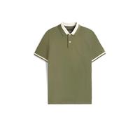 Tommy Hilfiger Men’s Short Sleeve Contrast Collar Block Regular Fit Polo Shirt, Green (Battle Green Heather B6894), S