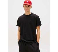 Tommy Hilfiger Regular Sflag Slub Short Sleeve T-Shirt Pure Black - XL