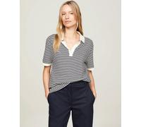 Women's Tommy Hilfiger Relax Open Placket Lyocell Womens Polo - White - Size: 10/8