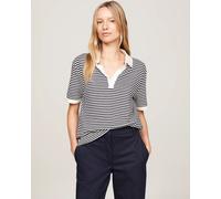 Tommy Hilfiger Relax Open Placket Lyocell Womens Polo - White - Size Small