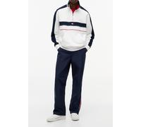 Tommy Hilfiger Relaxed Colorblock Quarter Zip Ecru size L | Hoodies Outlet | Men | Brown L