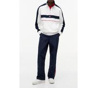Tommy Hilfiger Relaxed Colorblock Quarter Zip Ecru size M | Hoodies Outlet | Men | Brown M