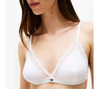 Tommy Hilfiger RIBBED Womens Unlined Triangle Bra White - Small