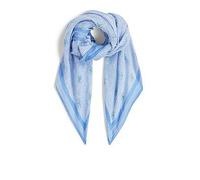 Tommy Hilfiger Script Monogram Linen Square Scarf, Blue, Women Blue