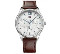 Tommy Hilfiger Shawn 1791418 Men's Chronograph Watch - 44mm White Dial Leather Strap