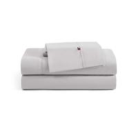 Tommy Hilfiger - Sheet Set Cotton Percale Bedding with Matching Pillowcase Crisp & Cool Solid Home Essentials (Grey Twin)