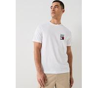 Tommy Hilfiger Short Sleeve Crew Neck Logo T-Shirt, White, Size Xl, Men White