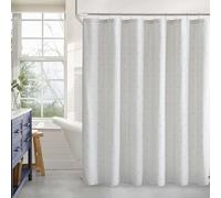 Tommy Hilfiger - Shower Curtain, Nautical Bathroom Curtain with Recycled Cotton Blend Fabric, Coastal Anchor & Flag Design, Machine Washable Bath Decor, 72" x 72" (Blue)