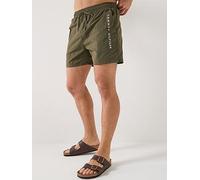 Tommy Hilfiger Side Linear Logo Swim Shorts, Green, Size M, Men Green