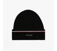 Tommy Hilfiger Signature Tape Mens Wool Beanie Black