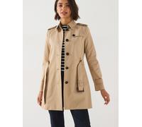 Tommy Hilfiger Single Breasted Trench Coat, Beige, Size Xs = Uk 6, Women Beige