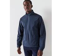 Tommy Hilfiger Sleeve Logo Cotton Harrington Jacket - Navy, Navy, Size 2Xl, Men Navy