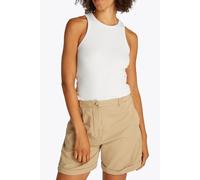 Tommy Hilfiger Slim 5x2 Rib Tank Top Ecru size M | Shirts Outlet | Women | Brown M