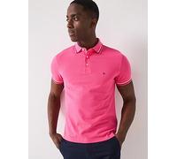 Tommy Hilfiger Slim Fit Tipped Polo Shirt - Pink, Pink, Size L, Men Pink